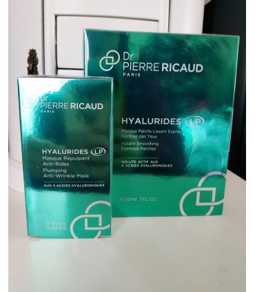 Lot de 2 boîtes masque patchs + masque  Dr.Pierre Ricaud Hyalurides soins contours des yeux