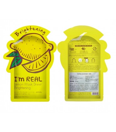 Masque Tony Moly - Masque Citron - Masque hydratant naturel - Masque en tissu 21ml