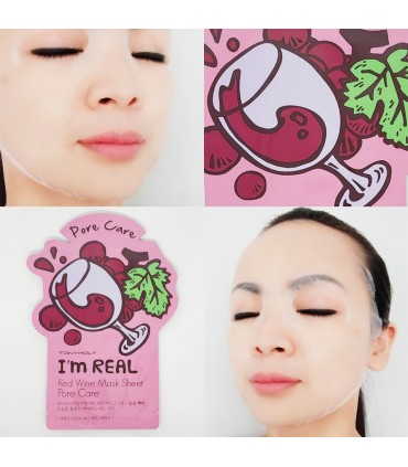 Masque Tony Moly - Masque Vin Rouge - Masque hydratant naturel - Masque en tissu 21ml