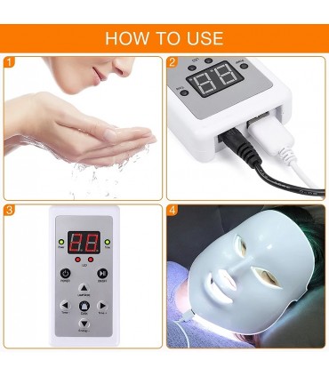 Masque thérapie Photons  LED 3D anti-âge anti-rides rajeunissement