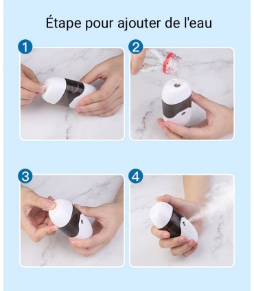 Vapeurs hydratant brumisateur portable  50ml (blanc)