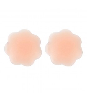 Soutien-gorge adhésifs silicone caché tétons forme fleur 6,5cm