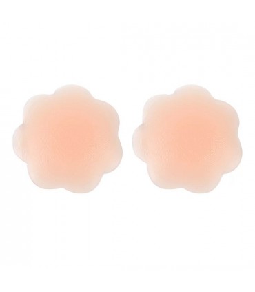 Soutien-gorge adhésifs silicone caché tétons forme fleur 6,5cm