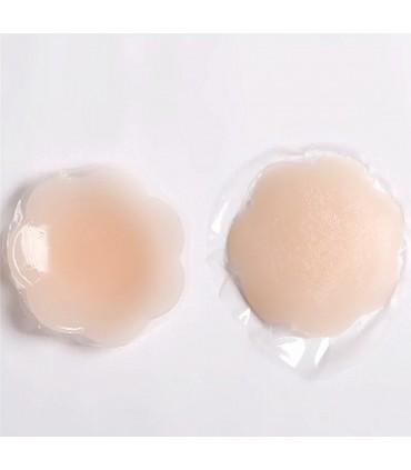 Soutien-gorge adhésifs silicone caché tétons forme fleur 6,5cm