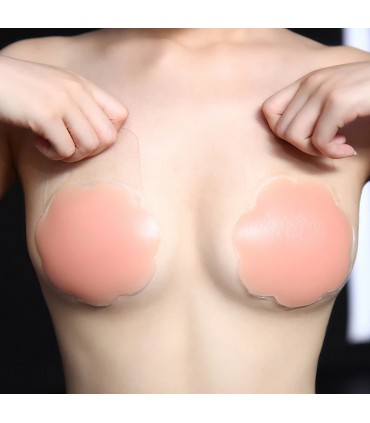 Soutien-gorge adhésifs silicone forme rond 10cm