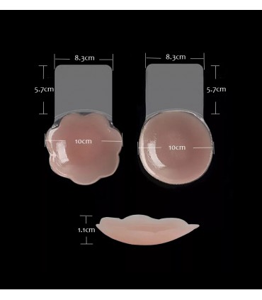 Soutien-gorge adhésifs silicone forme fleur 10cm
