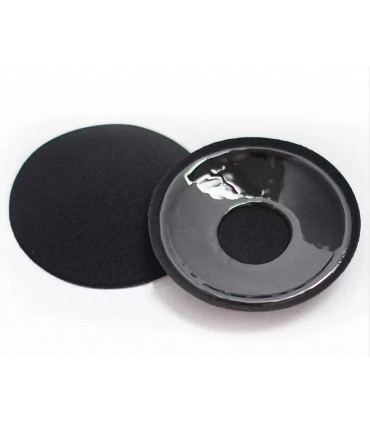 Soutien-gorge adhésifs silicone-tissu forme rond 8,5cm