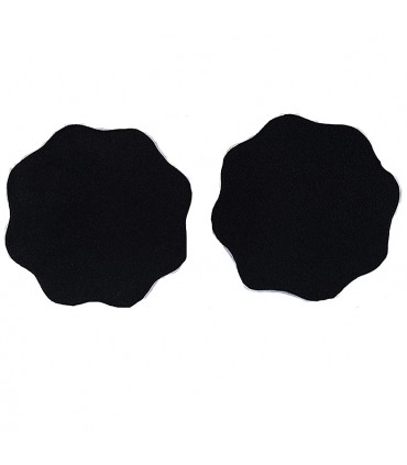 Soutien-gorge adhésifs silicone-tissu forme fleur 8,5cm