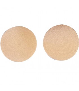 Soutien-gorge adhésifs silicone-tissu forme rond 8,5cm