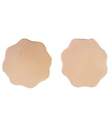 Soutien-gorge adhésifs silicone-tissu forme fleur 8,5cm