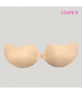 Soutien-gorge adhésifs silicone-tissu réutilisable Coupe B