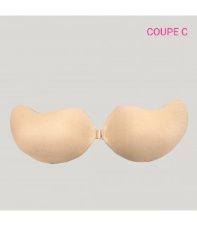 Soutien-gorge adhésifs silicone-tissu réutilisable Coupe C