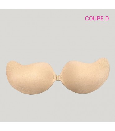 Soutien-gorge adhésifs silicone-tissu réutilisable Coupe D