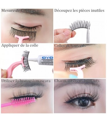 Faux cils volumes naturel 3D - 1 paire