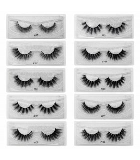 Faux cils volumes naturel 3D - 10 paires différents